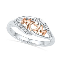 Load image into Gallery viewer, Adorable Silver Heart Mom Ring