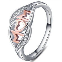 Load image into Gallery viewer, Adorable Silver Heart Mom Ring