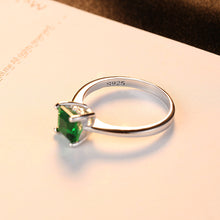 Load image into Gallery viewer, Charming Square Stone Silver Ring