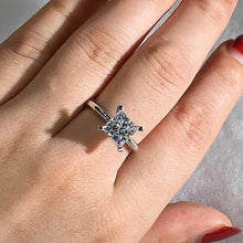 Load image into Gallery viewer, 4 Claw Square Stone Ring
