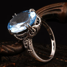 Load image into Gallery viewer, Charming Natural Water Sapphire Ring