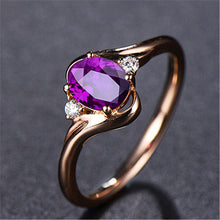 Load image into Gallery viewer, Adjustable Red Crystal Diamond Ring