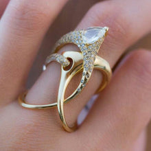 Load image into Gallery viewer, Unique Cross Design CZ Ring