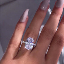 Load image into Gallery viewer, Large Oval Crystal Zircon Ring