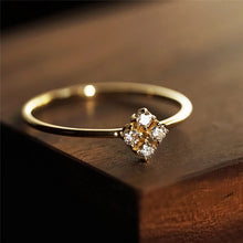 Load image into Gallery viewer, Beautiful Four Heart Crystal Ring