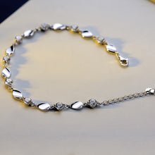 Load image into Gallery viewer, Beautiful Nine Crystal Silver Bracelet