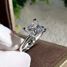 Load image into Gallery viewer, 4 Claw Square Stone Ring