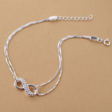 Load image into Gallery viewer, Infinity Silver Lucky Bracelet