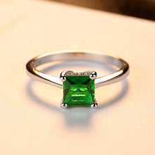 Load image into Gallery viewer, Charming Square Stone Silver Ring