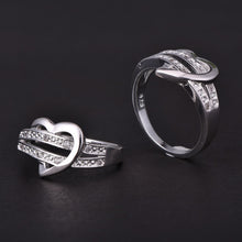 Load image into Gallery viewer, Silver Heart Love Ring