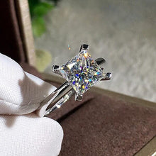 Load image into Gallery viewer, 4 Claw Square Stone Ring