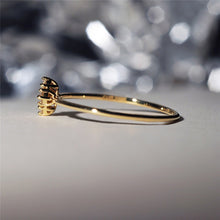 Load image into Gallery viewer, Beautiful Four Heart Crystal Ring