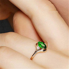 Load image into Gallery viewer, Adjustable Red Crystal Diamond Ring