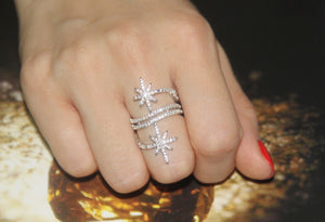 Double Meteor Index Finger Ring
