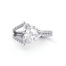 Load image into Gallery viewer, Heart Shape Clear Crystal Ring