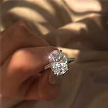 Load image into Gallery viewer, Large Oval Crystal Zircon Ring