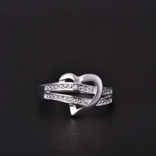 Load image into Gallery viewer, Silver Heart Love Ring