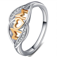Load image into Gallery viewer, Adorable Silver Heart Mom Ring