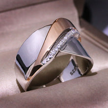 Load image into Gallery viewer, Silver Crisscross Statement Ring