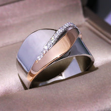 Load image into Gallery viewer, Silver Crisscross Statement Ring