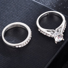 Load image into Gallery viewer, Crystal Charm Lovers Ring