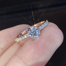 Load image into Gallery viewer, Elegant Crystal Engagement Ring