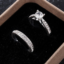 Load image into Gallery viewer, Crystal Charm Lovers Ring