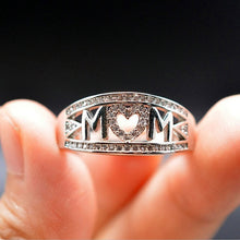 Load image into Gallery viewer, Silver Heart Rhinestone Ring