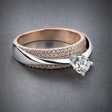 Load image into Gallery viewer, Stainless Steel Silver Rose Gold Ring
