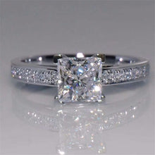 Load image into Gallery viewer, Square Stone Silver Ring