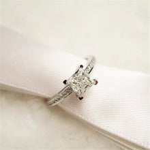 Load image into Gallery viewer, Square Stone Silver Ring