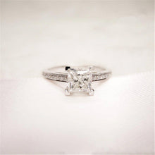 Load image into Gallery viewer, Square Stone Silver Ring