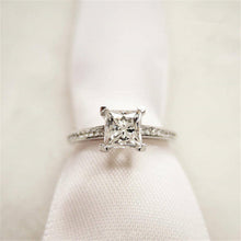 Load image into Gallery viewer, Square Stone Silver Ring