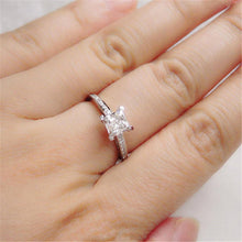 Load image into Gallery viewer, Square Stone Silver Ring