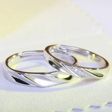 Load image into Gallery viewer, Dazzling Silver Couples Ring