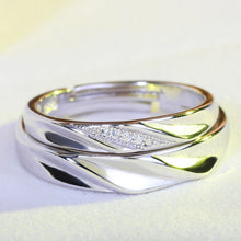 Load image into Gallery viewer, Dazzling Silver Couples Ring