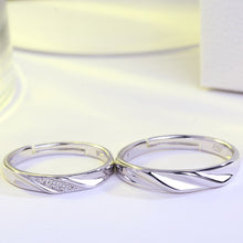 Load image into Gallery viewer, Dazzling Silver Couples Ring