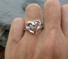 Load image into Gallery viewer, Mom Love Heart Silver Ring