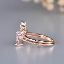 Load image into Gallery viewer, Natural Blue Moonstone Ring Set