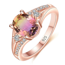 Load image into Gallery viewer, Rose Gold Pink Crystal Ring