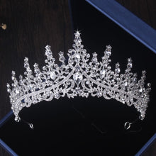Load image into Gallery viewer, Gorgeous Silver Crown Necklace Earrings Set