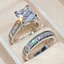 Load image into Gallery viewer, Luxury Square Zirconia Fashion Ring Set
