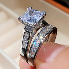 Load image into Gallery viewer, Luxury Square Zirconia Fashion Ring Set