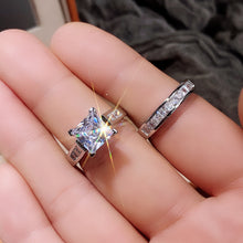 Load image into Gallery viewer, Luxury Square Zirconia Fashion Ring Set