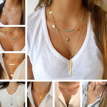 Load image into Gallery viewer, Multilayer Necklaces Women Simple Necklace Pendant Ornament Wedding Jewelry Fashion Minimalist Bijoux Simulated Pearls