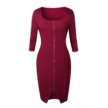 Load image into Gallery viewer, Low Cut Body-Con Dress