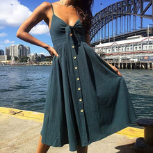 Load image into Gallery viewer, Sexy Bow Backless Polka Dot Dress