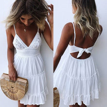 Load image into Gallery viewer, Sexy Backless V-neck Beach Dress