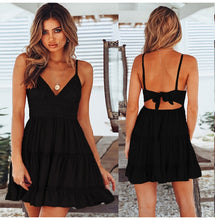 Load image into Gallery viewer, Sexy Backless V-neck Beach Dress