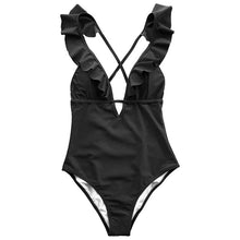 Load image into Gallery viewer, Ruffle V-neck Beach Wear